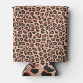 チーターの皮鮮やか質、シームレスなパターン。 缶クーラー (正面)