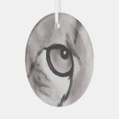 チーターの眼 - Gaze Collection ガラスオーナメント (正面左)