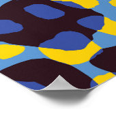 チーターの肌のテクスチャ、シームレスなアニマルプリント。 ポスター (角)