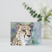 チーターの肖像 ACEO ポストカード (スタンド正面)