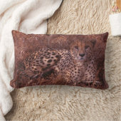 チーターの視線 ランバークッション (ブランケット)