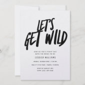 チーターの野放しのバチェロレッテナイトアウト 招待状 (正面)