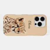 チーターの顔 オーダーメイド iPhoneケース (裏面横)