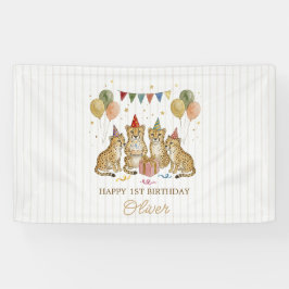 チーターの1歳の誕生日 ワイルドサファリパーティー 横断幕