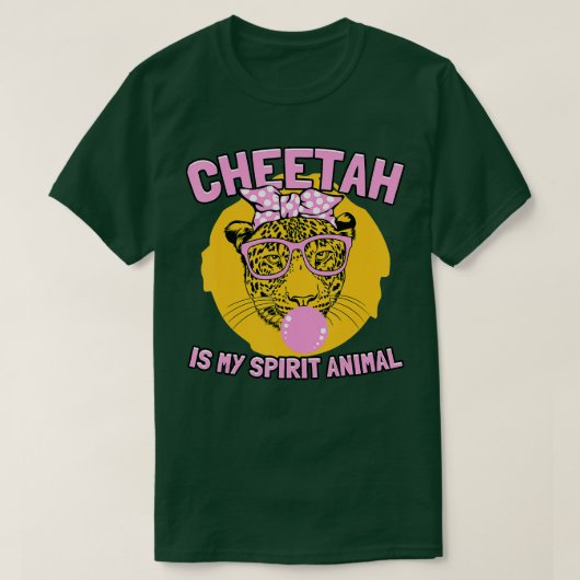 チーターは動物の中で一番速い猫チーター Tシャツ (デザイン正面)