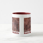 チーターは私たちの救野生動物を見る マグカップ (中央)