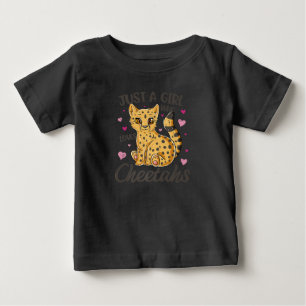 チーターを愛する女の子だけ チータの贈り物 ベビーTシャツ