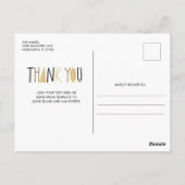 チーターアニマルプリントサンキューカード ポストカード (裏面)