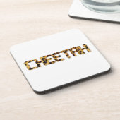 チーターアニマルプリントデザイン コースター (左側)