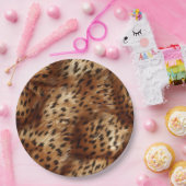 チーターアニマルプリント ペーパープレート (パーティー)