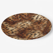 チーターアニマルプリント ペーパープレート (アングル)