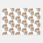 チーターアニマルプリント ラッピングペーパーシート (正面)