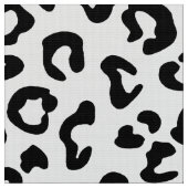チーターアニマルプリント（白黒） ファブリック (クローズアップ)