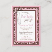 チーターガールの誕生日リマインダーカード エンクロージャーカード (裏面)