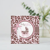 チーターガール招待状スクエアピンクB 招待状 (スタンド正面)