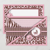 チーターガール カード ピンク (正面/裏面)