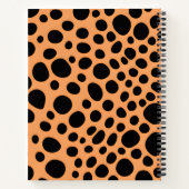 チーターススキンスモール抽象芸術サファリパターン ノートブック (裏面)