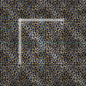 チータースポット海軍と金ゴールド ファブリック (タイル)