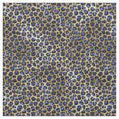 チータースポット海軍と金ゴールド ファブリック (クローズアップ)