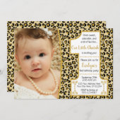 チーターズ1st誕生日招待状 | サファリパーティー 招待状 (正面/裏面)