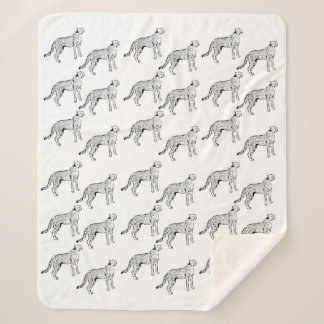 チーターデザイン毛布 シェルパブランケット