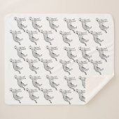 チーターデザイン毛布 シェルパブランケット (正面(横))