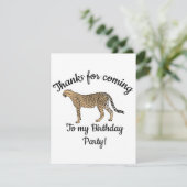 チーターハッピーバースデー サンキューカード (スタンド正面)