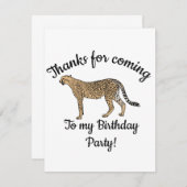 チーターハッピーバースデー サンキューカード (正面/裏面)