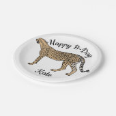 チーターハッピーバースデー ペーパープレート (アングル)
