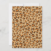 チーターヒョウパーティーの誕生日の招待 招待状 (裏面)
