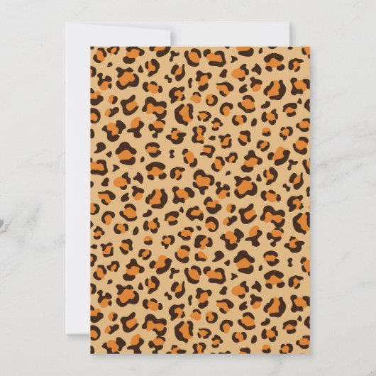 チーターヒョウパーティーの誕生日の招待 招待状 (裏面)