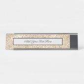 チーターヒョウ皮膚プリント模様動物 デスクネームプレート (正面)