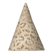 チーターヒョウ皮膚プリント模様動物 パーティーハット (右)