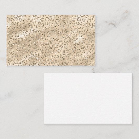 チーターヒョウ皮膚プリント模様動物 名刺 (正面/裏面)