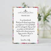 チーターフローラボホ水色パターン サンキューカード (スタンド正面)