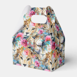 チーターフローラボホ水色パターン フェイバーボックス