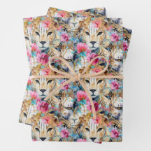 チーターフローラボホ水色パターン