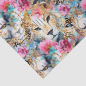 チーターフローラボホ水色パターン 薄葉紙 (詳細)