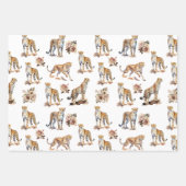 チーターフローラ ラッピングペーパーシート (正面)