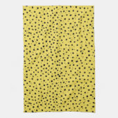 チータープリントを自然の色で キッチンタオル (縦)