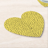 チータープリントを自然の色で ペーパーコースター (アングル)