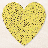 チータープリントを自然の色で ペーパーコースター (正面)