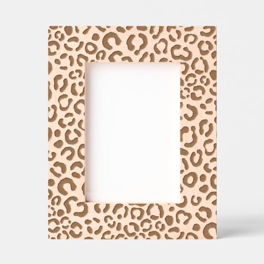 チータープリントトレンディーモダンキュイガーリーー レーザー彫刻フレーム (正面)