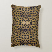 チータープリント模様 アクセントクッション (裏面(縦))