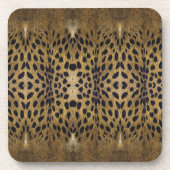 チータープリント模様 コースター (正面)
