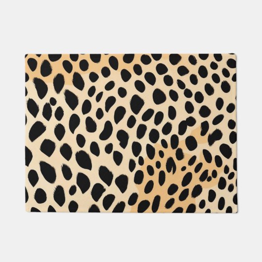 チータープリント模様 ドアマット (正面)