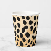チータープリント模様 紙コップ (裏面)