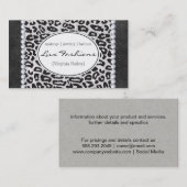チータープリント |パール、石板テクスチャ 名刺 (正面/裏面)