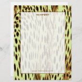 チータープリント、地下室の背景 レターヘッド (正面/裏面)