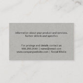 チータープリント |真珠、テクスチャ 名刺 (裏面)